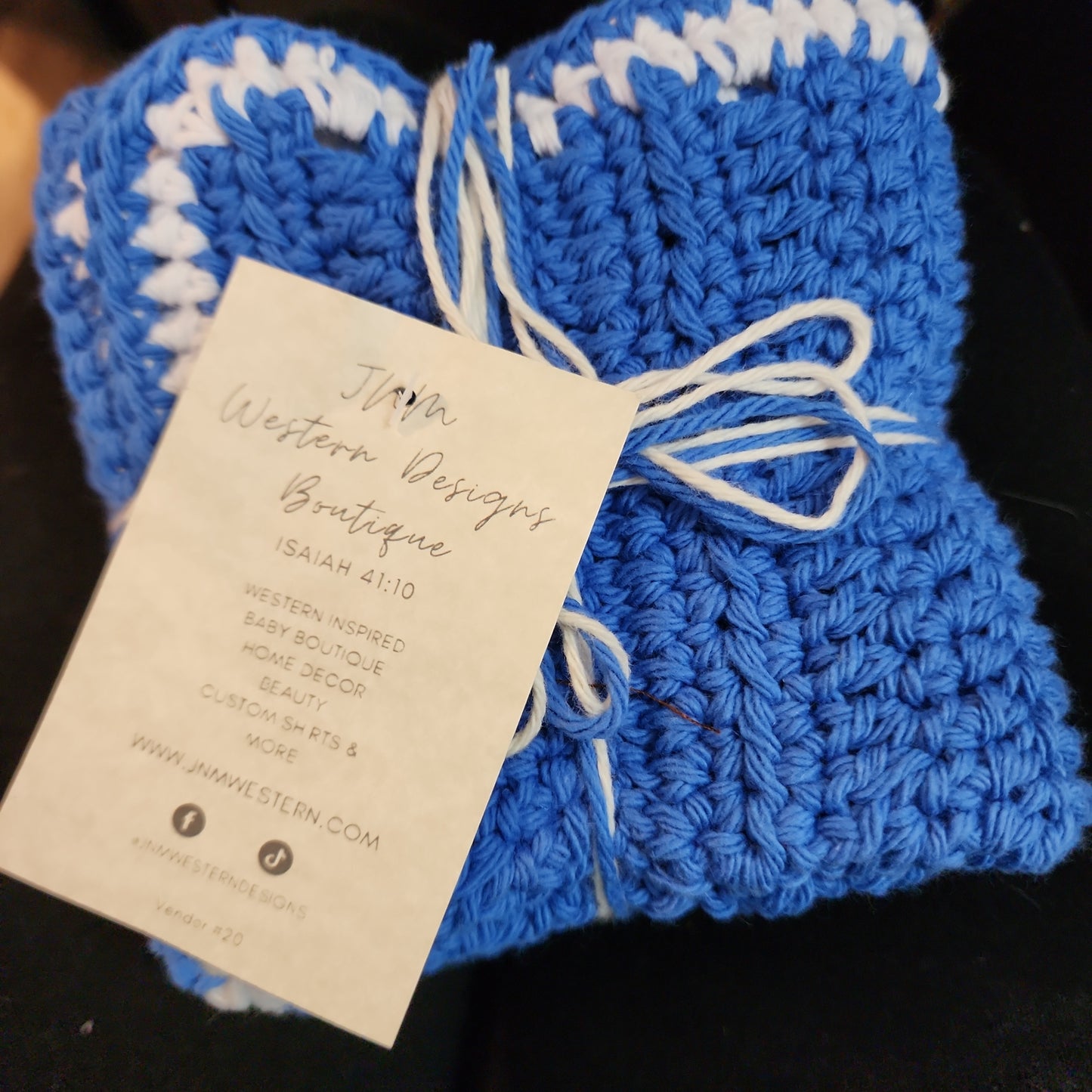 3pc Crocheted wash clothes