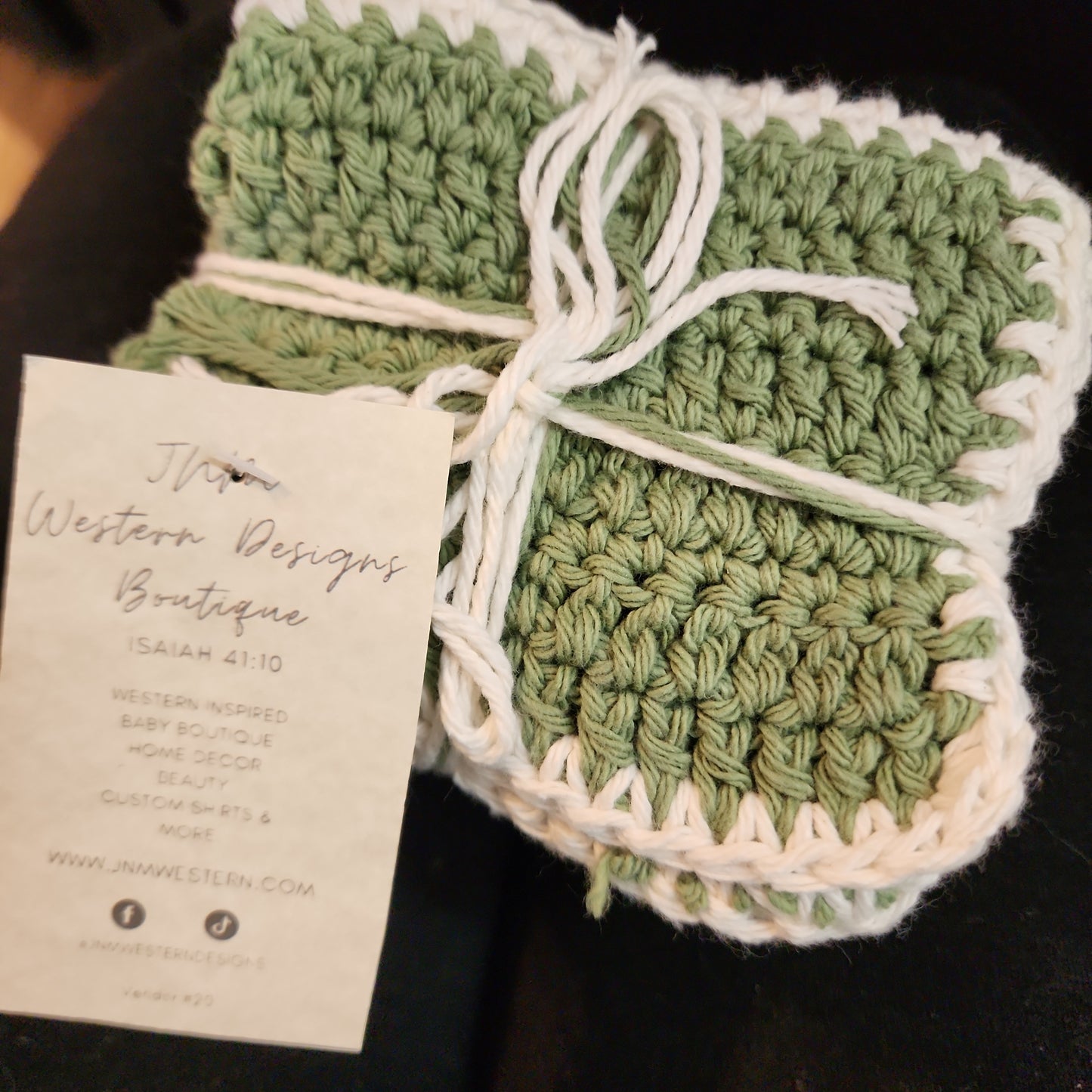 3pc Crocheted wash clothes