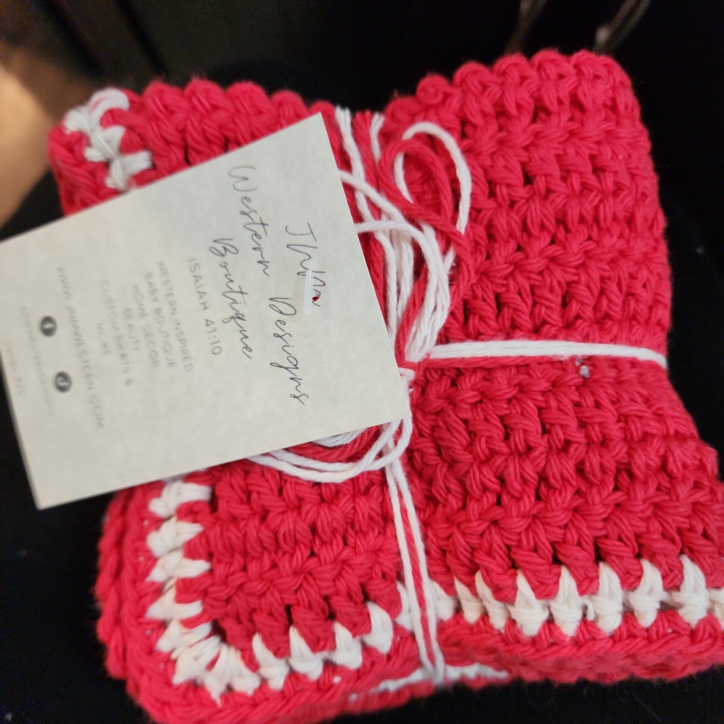 3pc Crocheted wash clothes