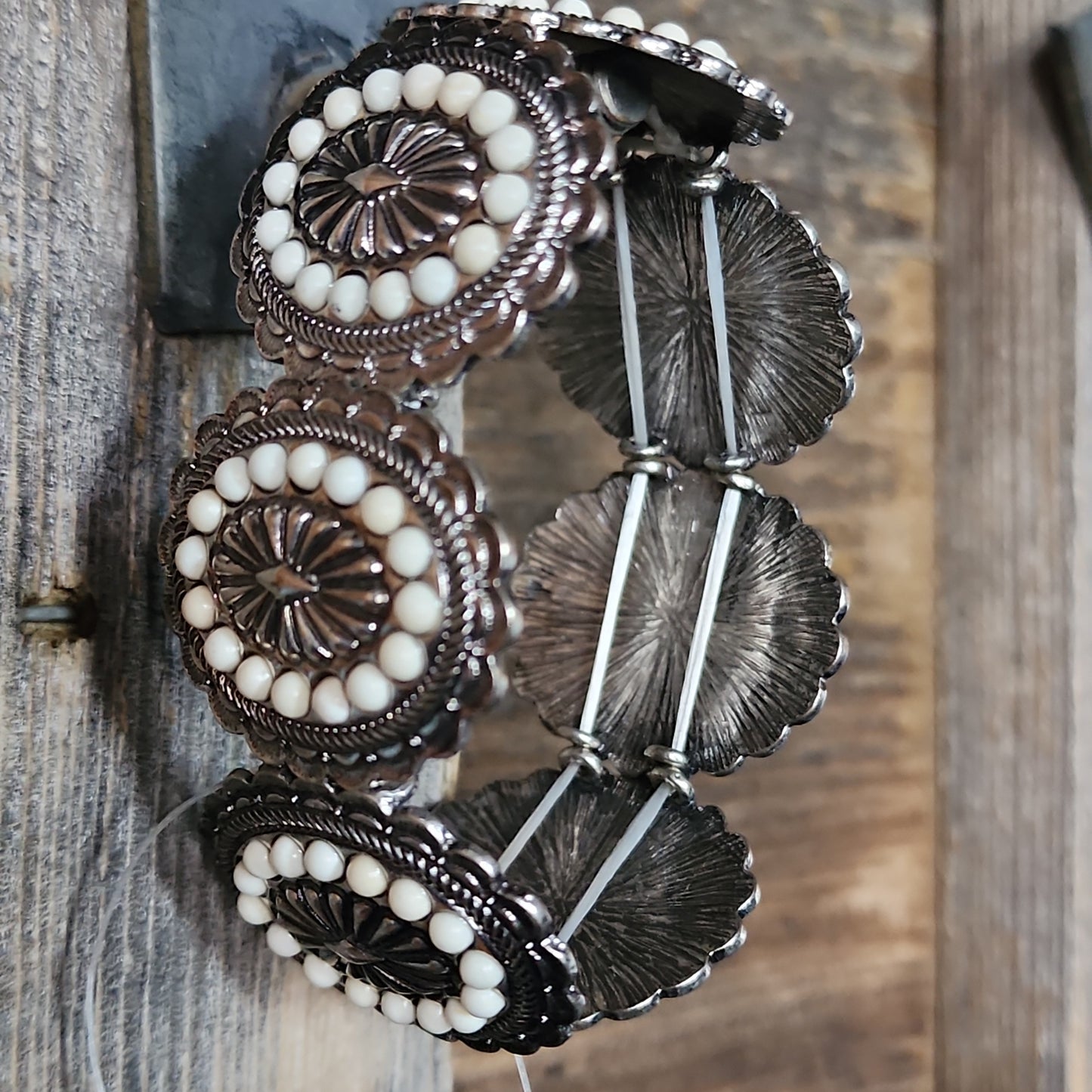 White Corralejo Concho Bracelet