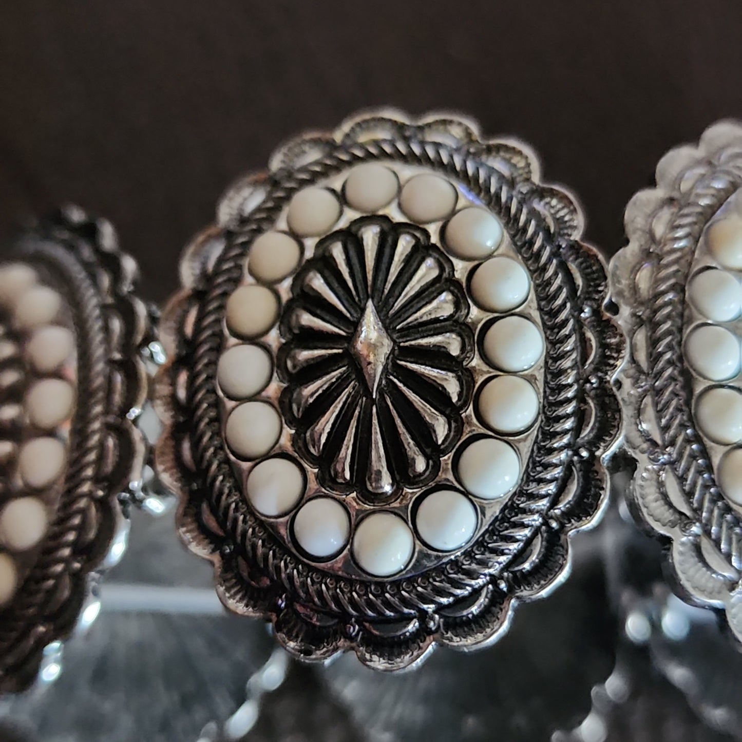 White Corralejo Concho Bracelet