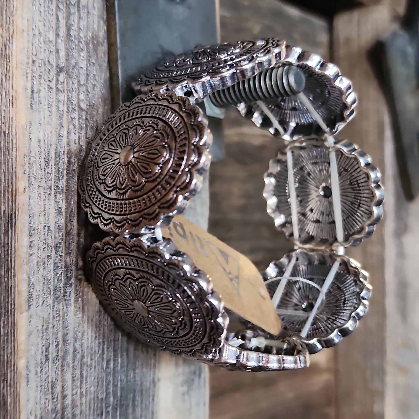 Silvertone Willow Way Stretch Bracelet