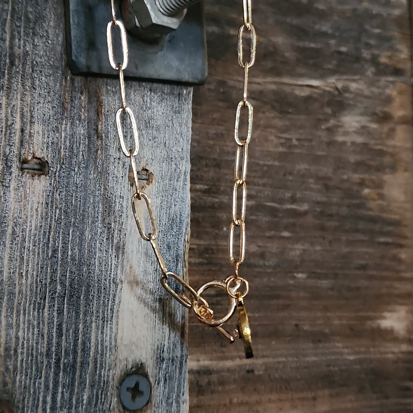 Crystal Avenue Shotgun Shell Chain Toggle Bracelet