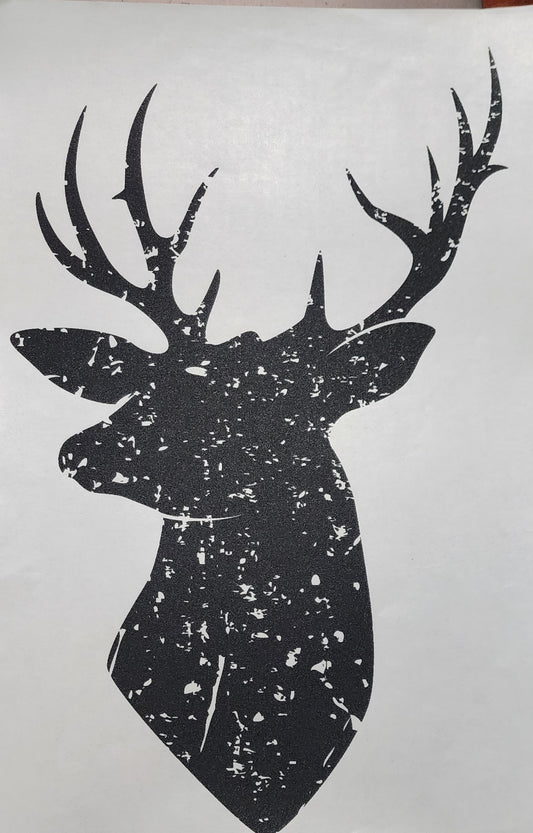 Distressed Buck Screen Print