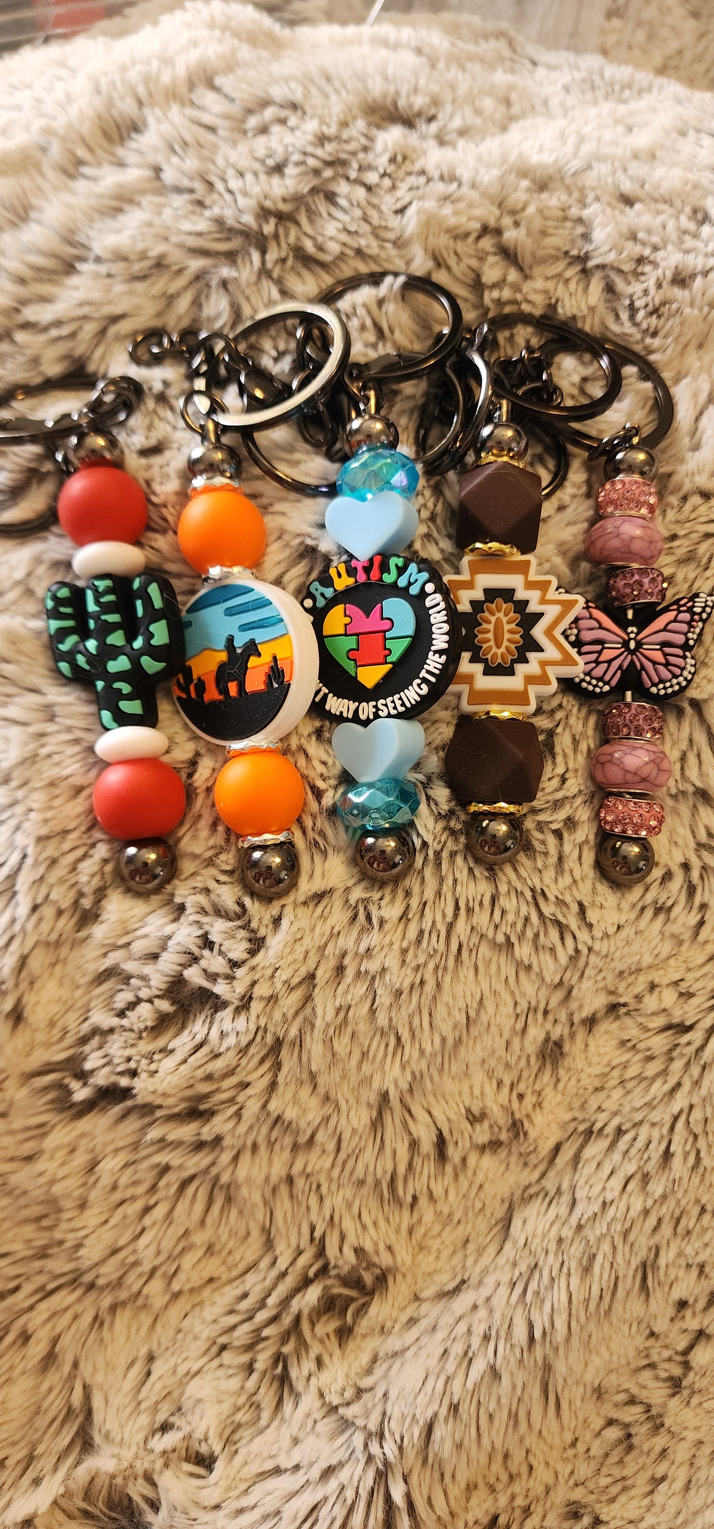 Custom Beaded Bar Keychains