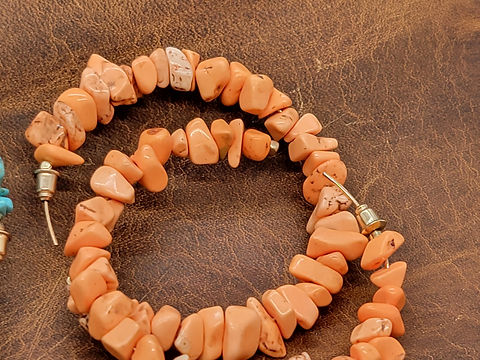 Stone Hoop Earrings