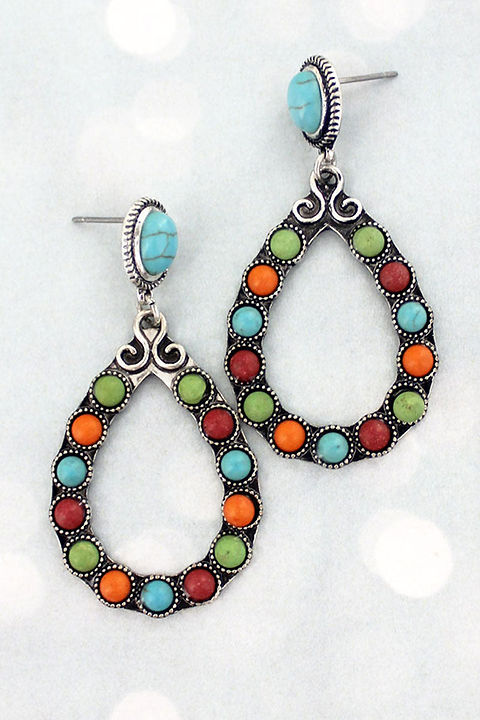 Beaded Teardrop Earrings