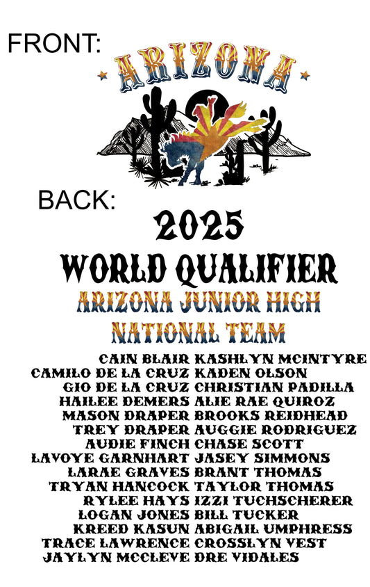 2025 AZ JUNIOR HIGH RODEO TEAM SHIRTS