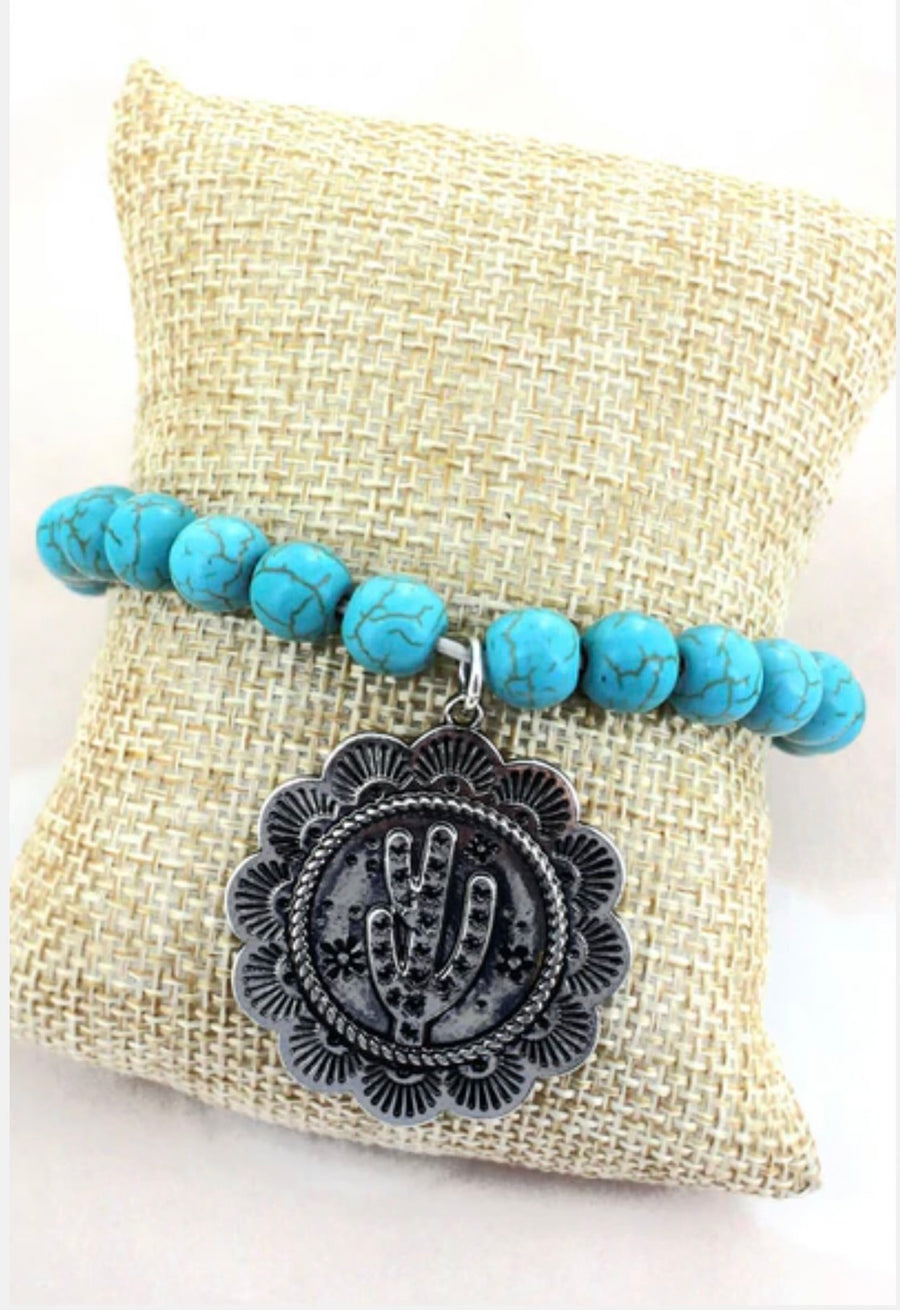 Rancho Mirage Turquoise Beaded Bracelet