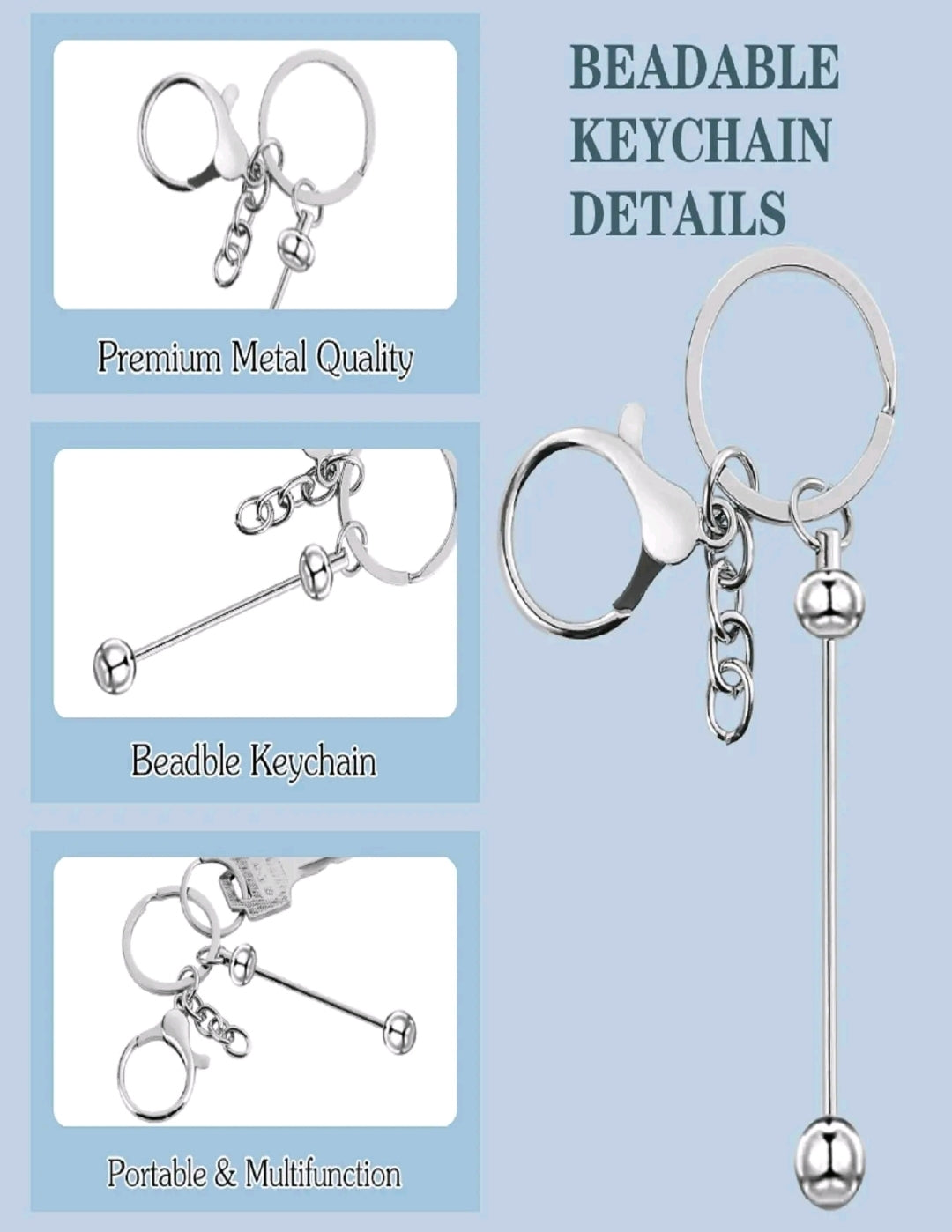 Custom Beaded Bar Keychains