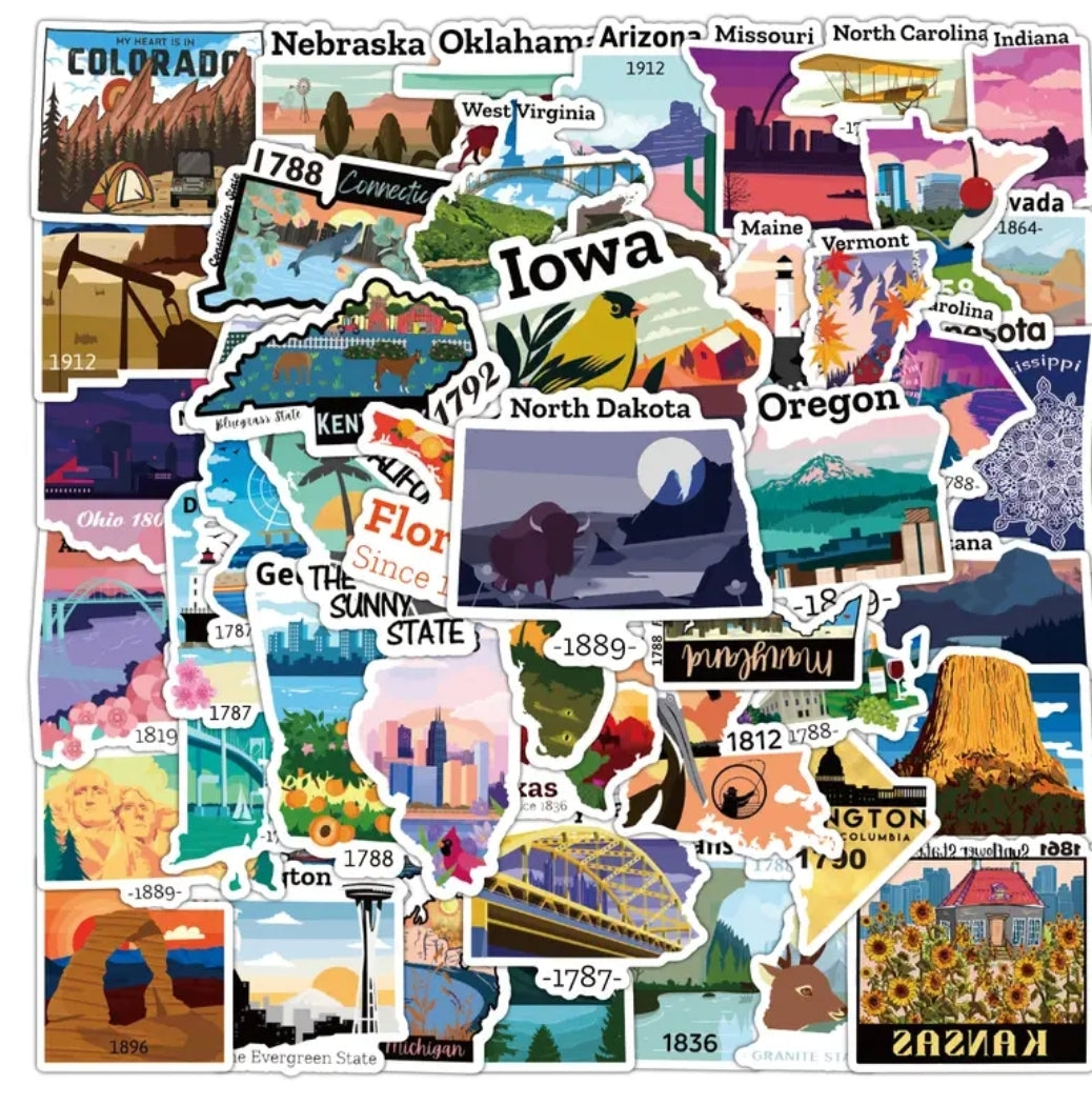 USA - State Stickers