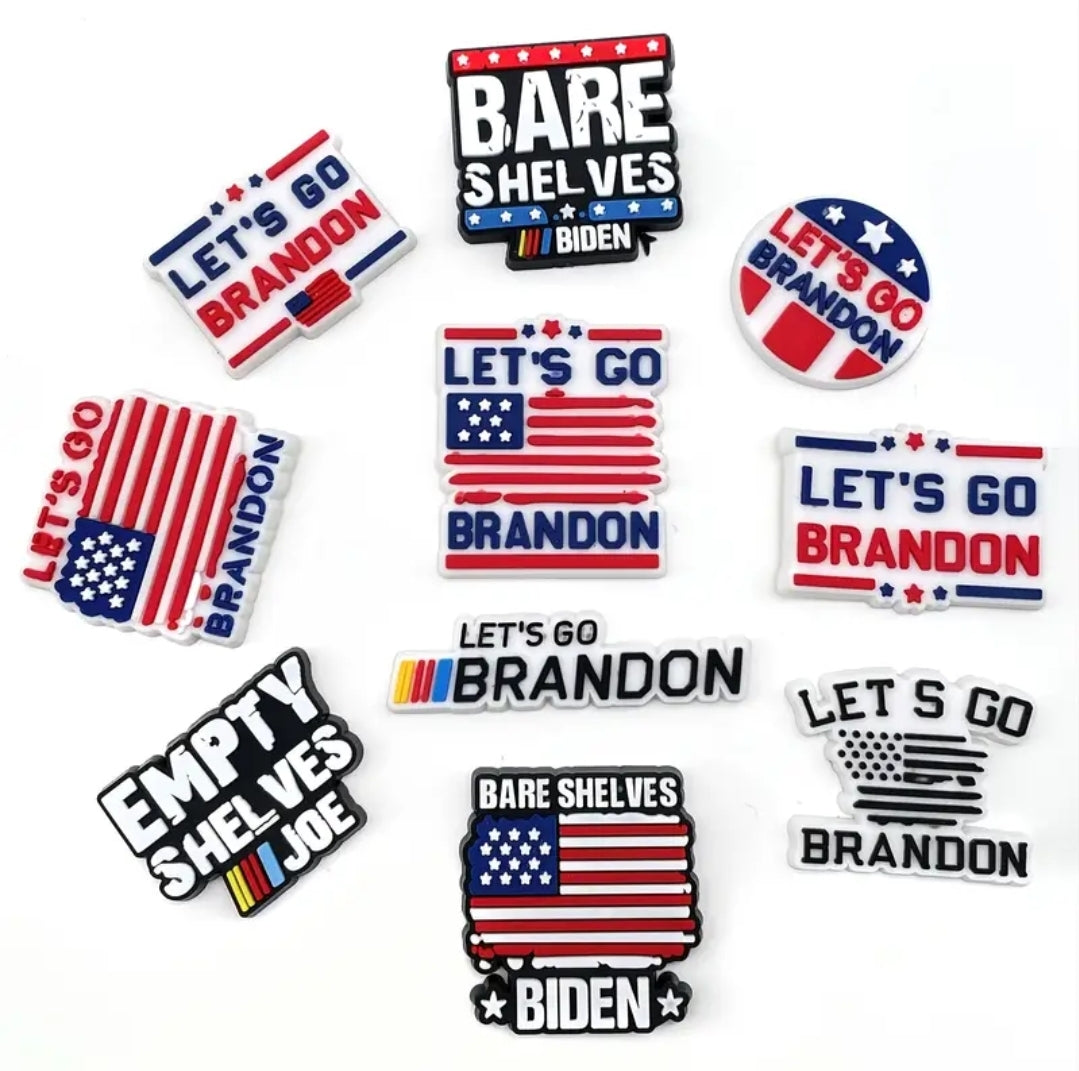 Lets Go Brandon Croc Gems