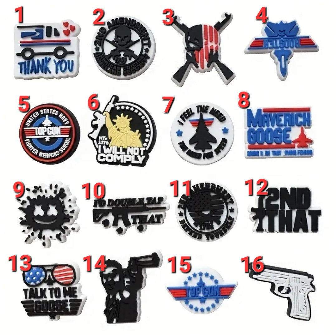 Top Gun Croc Shoe Gems