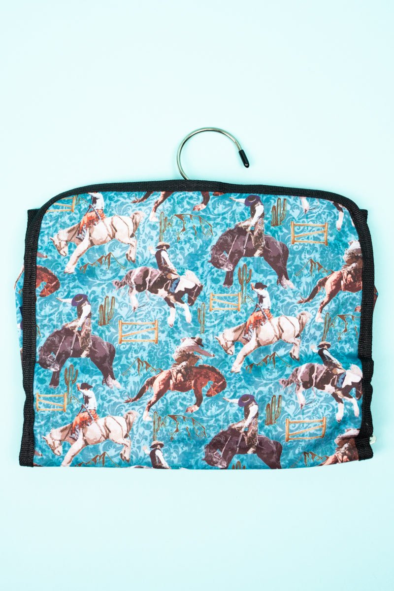 Blue Ridge Rodeo Roll-up Cosemtic Bag