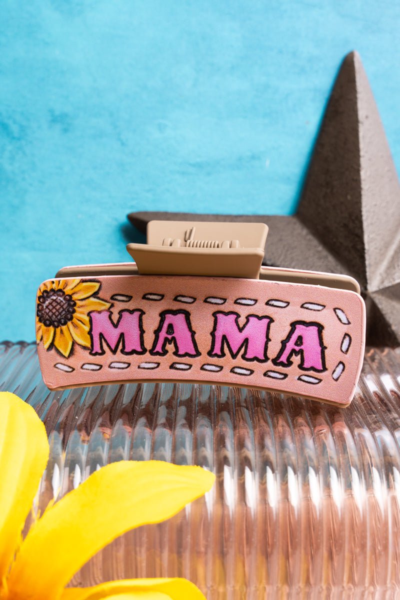 Mama Sunflower Hair Clip