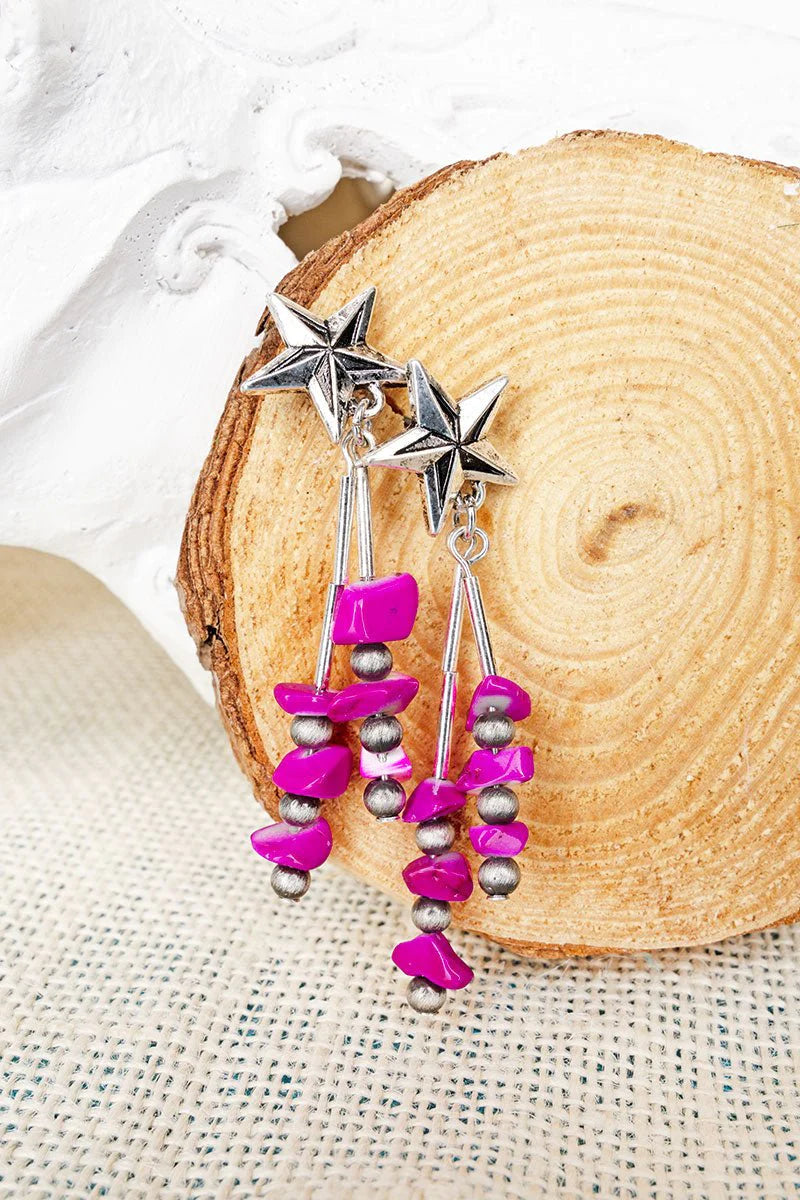 Shooting Star Stone Earrings