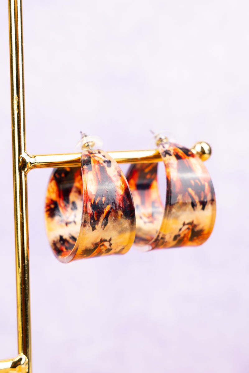 Wild Horses Hoop Earrings