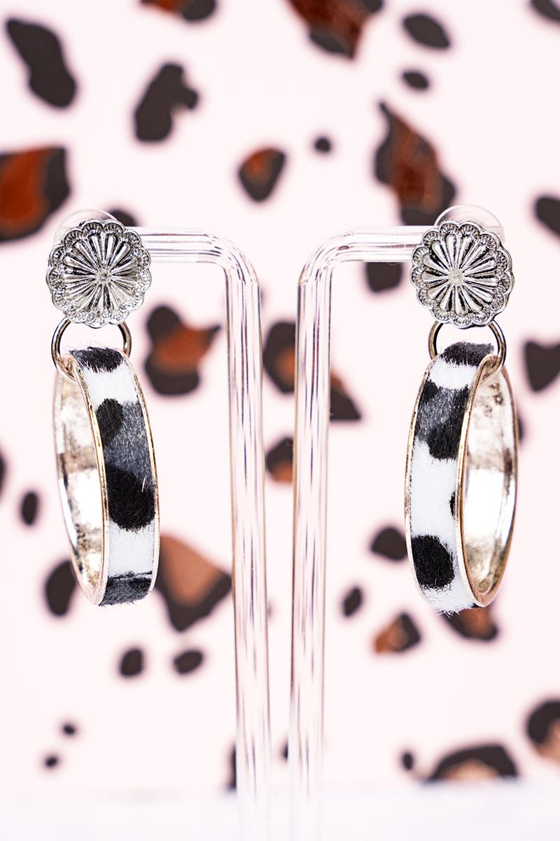 White Leopard Trail Earrings