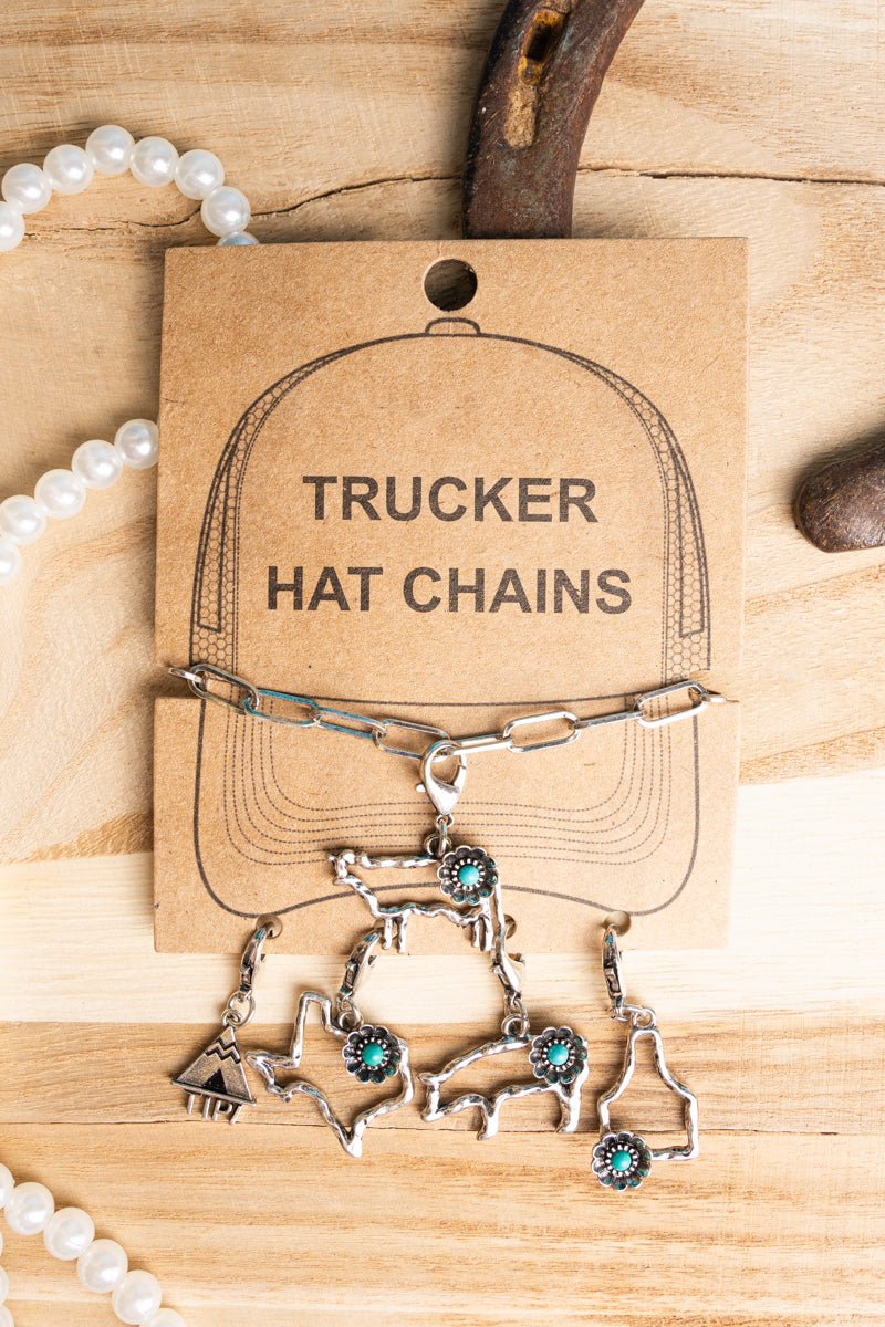Texas Style Hat Chain and charms