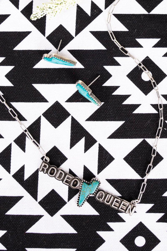 Rodeo Queen Lightning Bolt Necklace Set