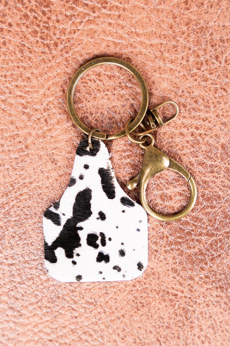 Sunset Canyon Cow Tag Key Chain