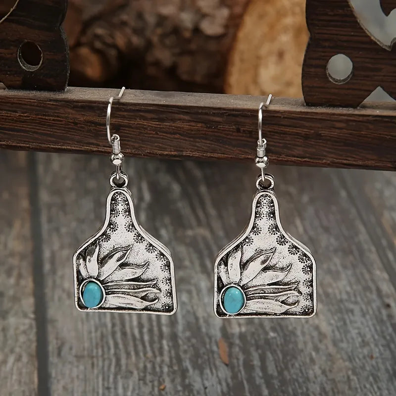 Sunflower Ear Tag earrings