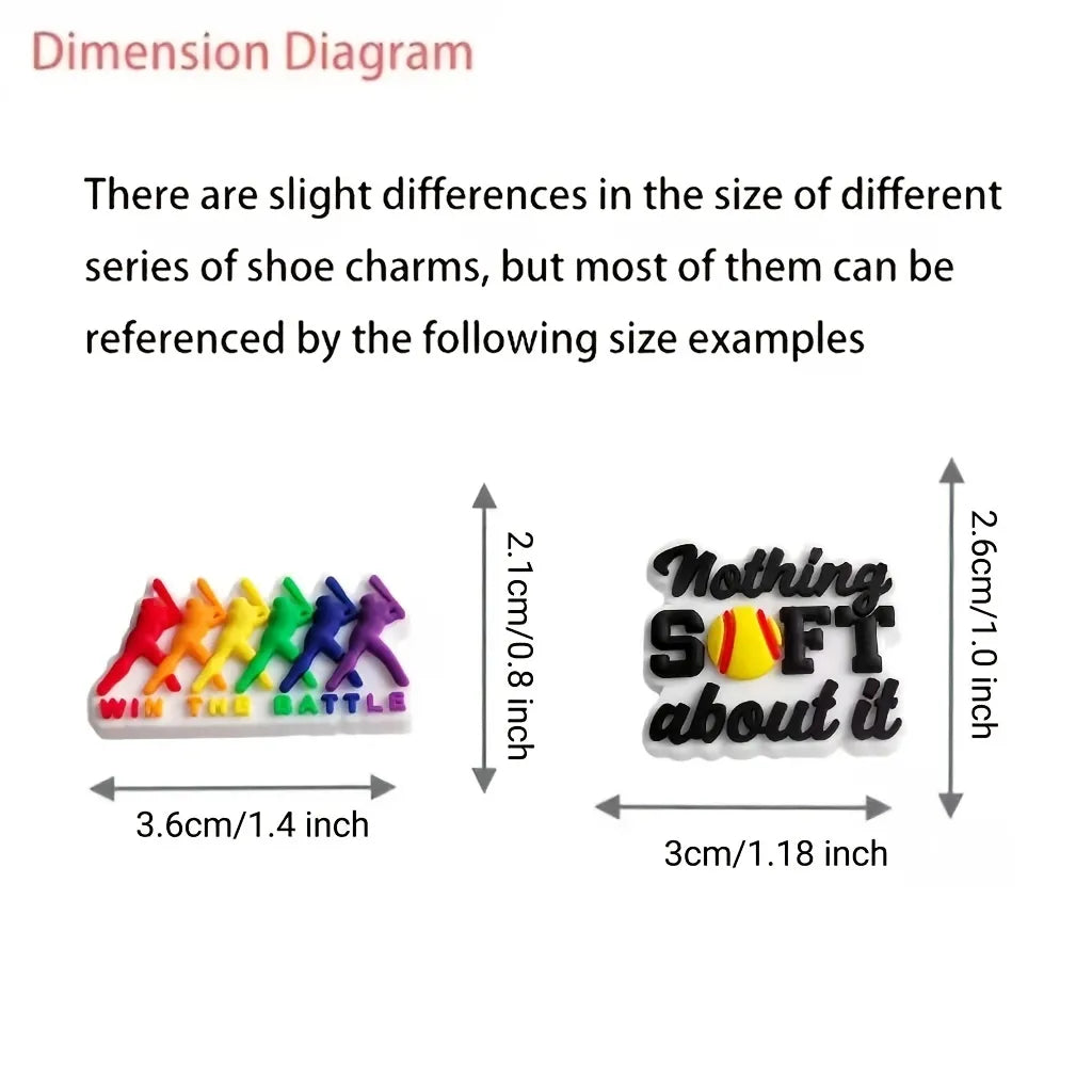 Softball Croc Shoe Gems