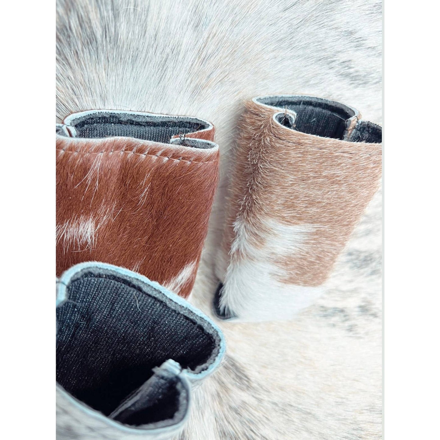 Cowhide koozies