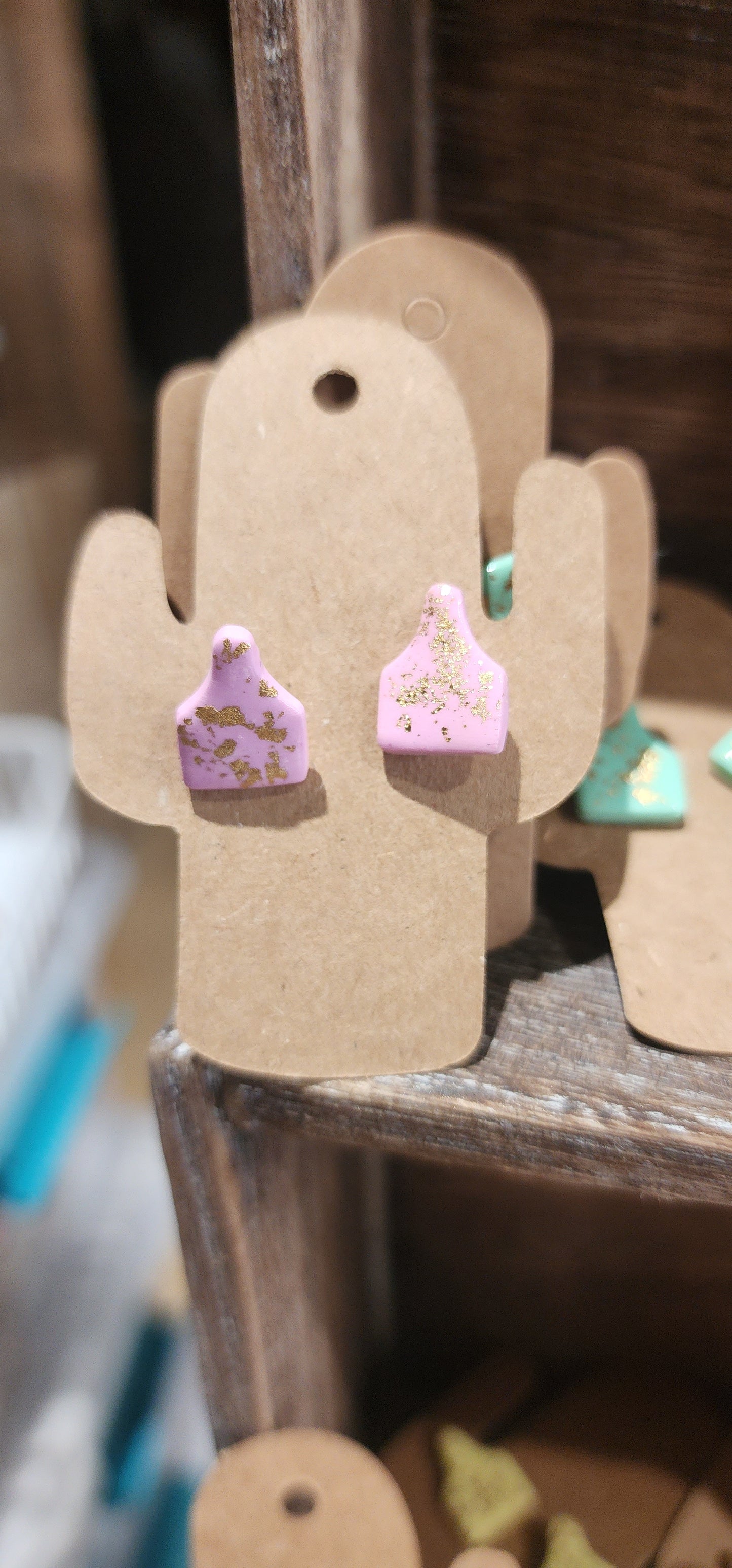 Mini Cowtag Earrings