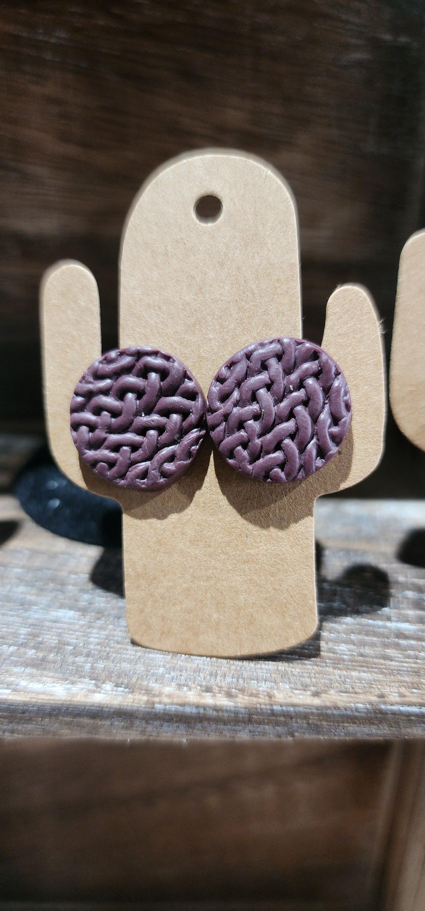Clay stud earrings
