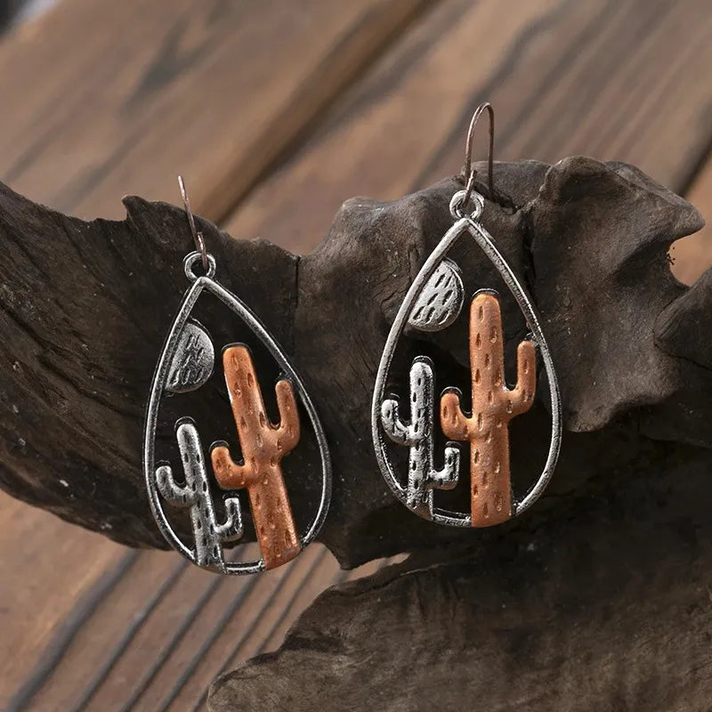 Cacti Two Tone Earrings