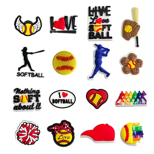 Softball Croc Shoe Gems