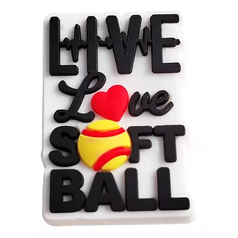 Softball Croc Shoe Gems