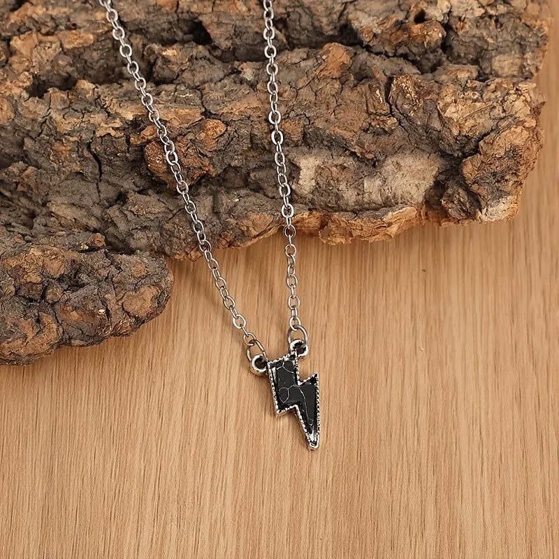 Vintage lightning bolt necklace