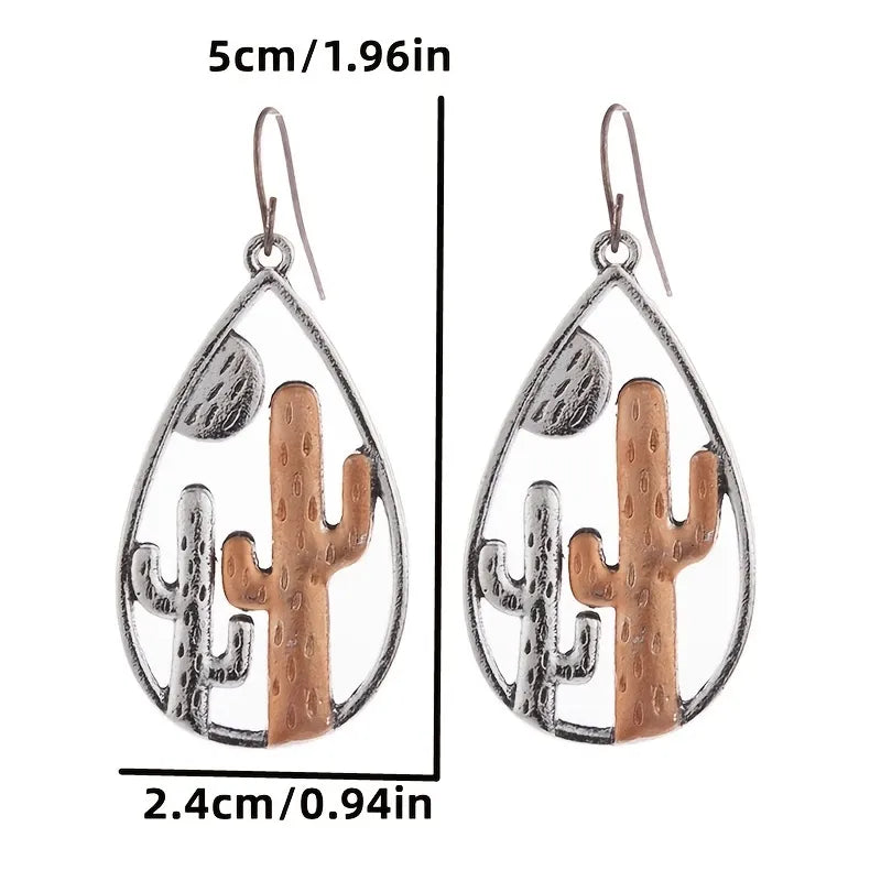 Cacti Two Tone Earrings