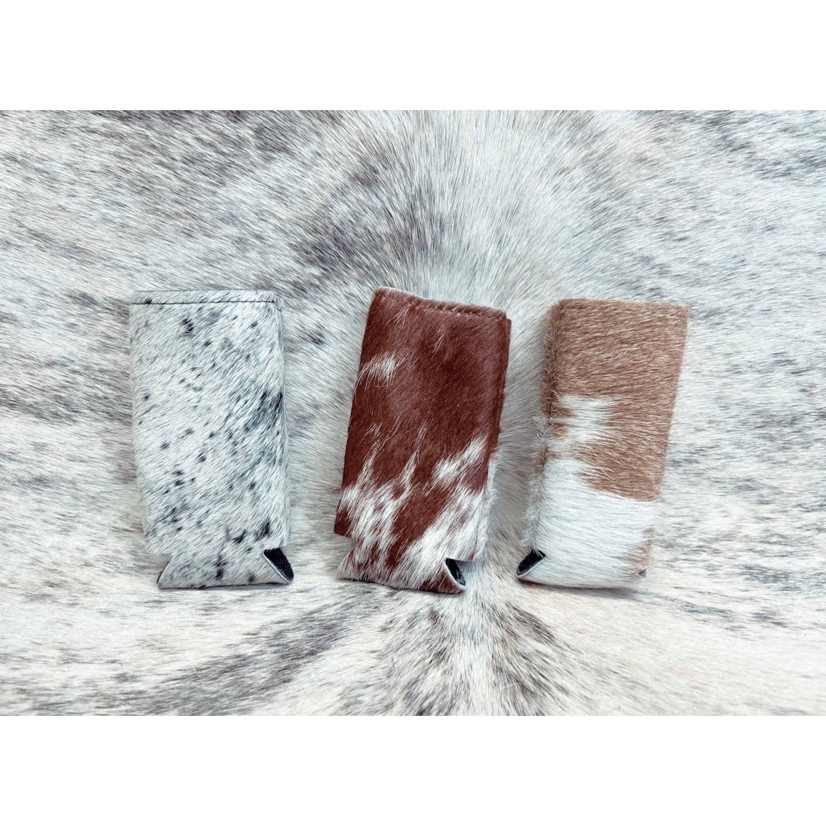 Cowhide koozies