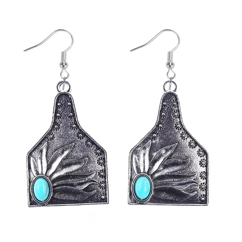 Sunflower Ear Tag earrings