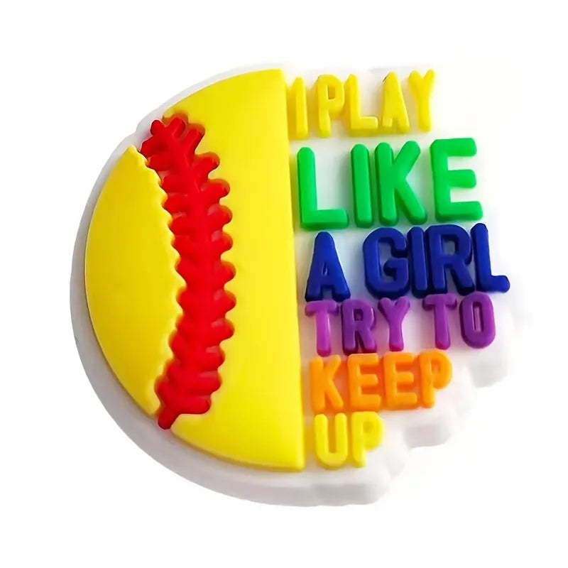 Softball Croc Shoe Gems