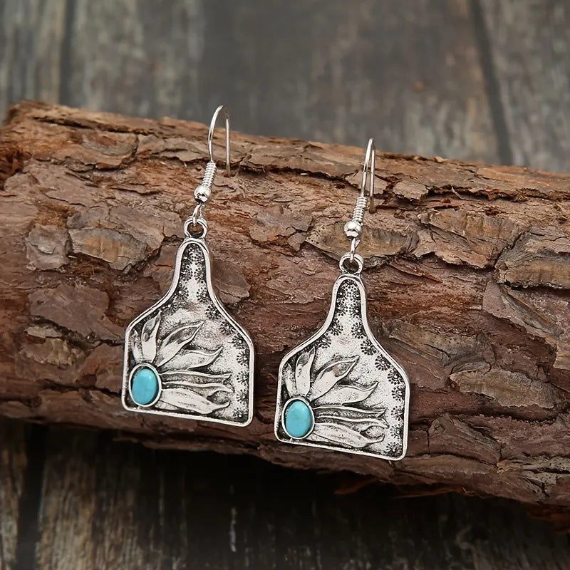 Sunflower Ear Tag earrings