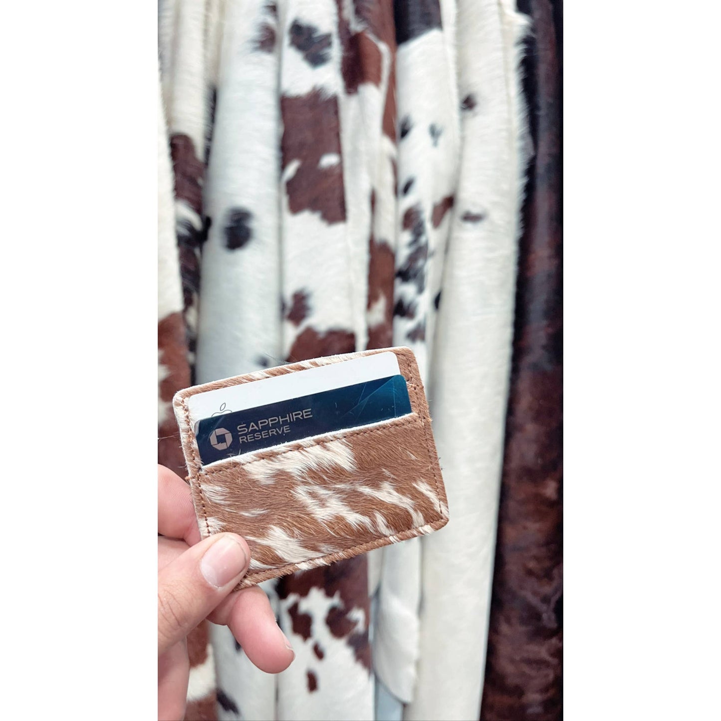 Cowhide card holder