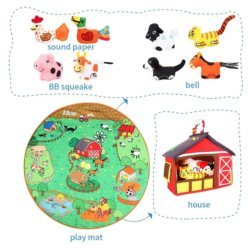 Baby Farm Blanket Activity Set