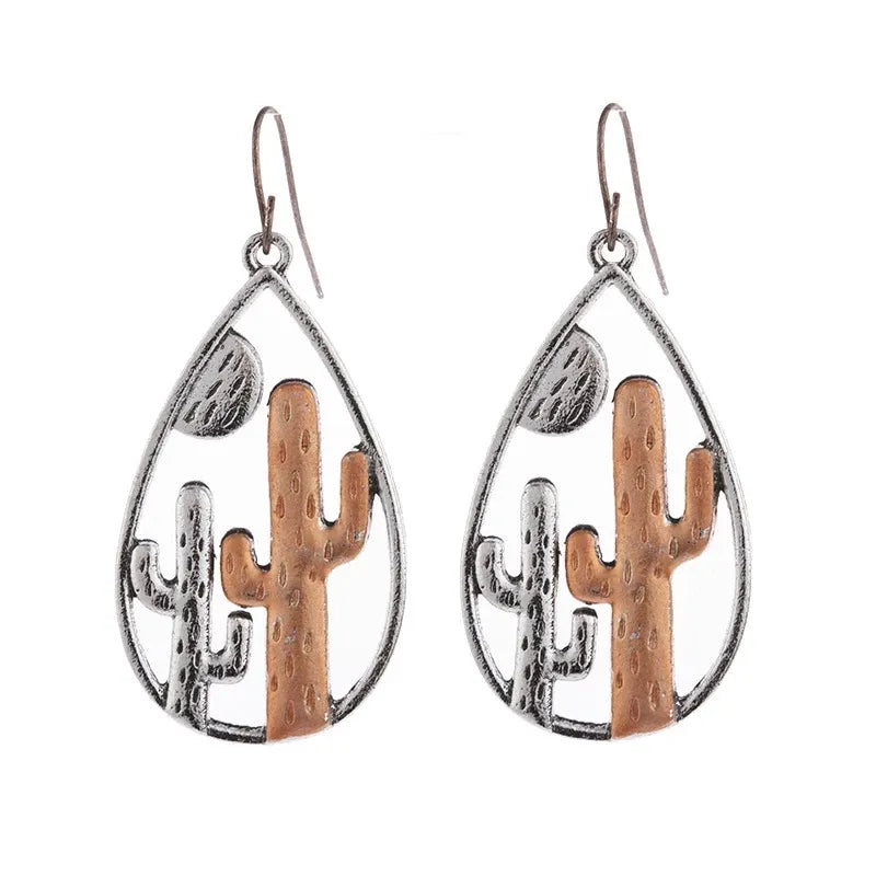 Cacti Two Tone Earrings