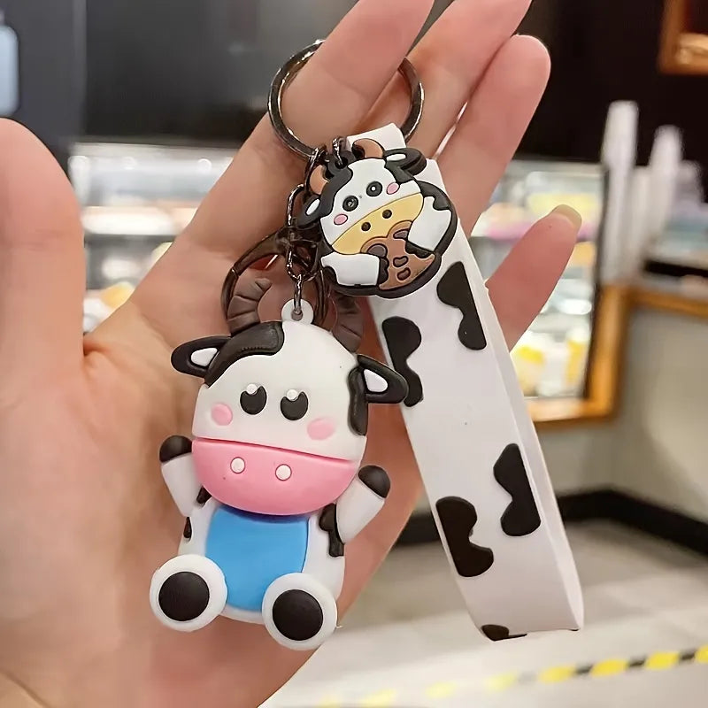 Cartoon Cow Doll Keychains