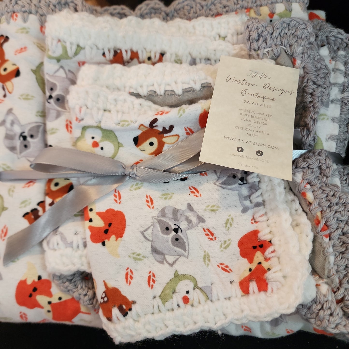 Foxy Baby 3pc Blanket Set