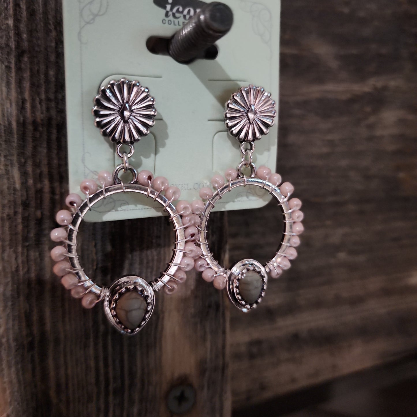 Sea Cliff Beaded Hoop Earrings