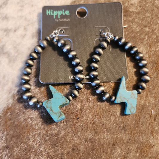 Thunderstruck Turquoise Earrings