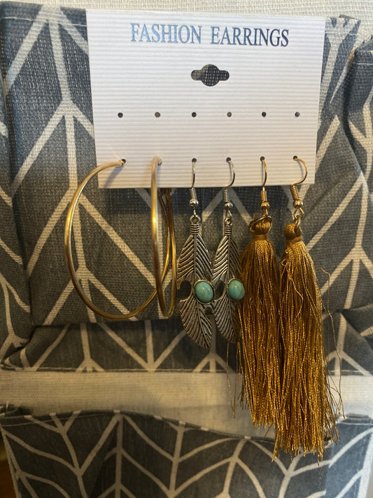 Little Bit of Everything 3 piece Earring set