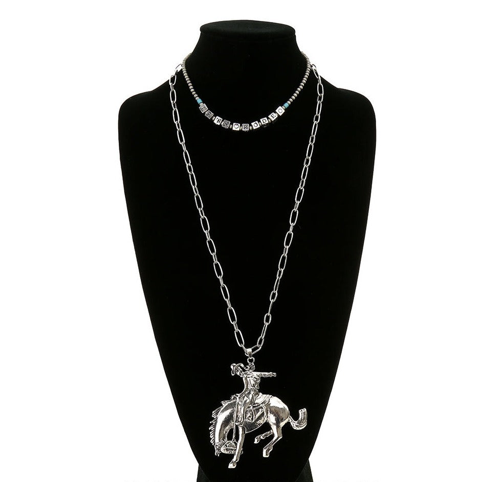 Let's Rodeo Layered Pendant Necklace
