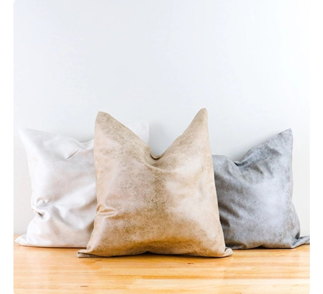 Customizable Faux Leather Pillow Case