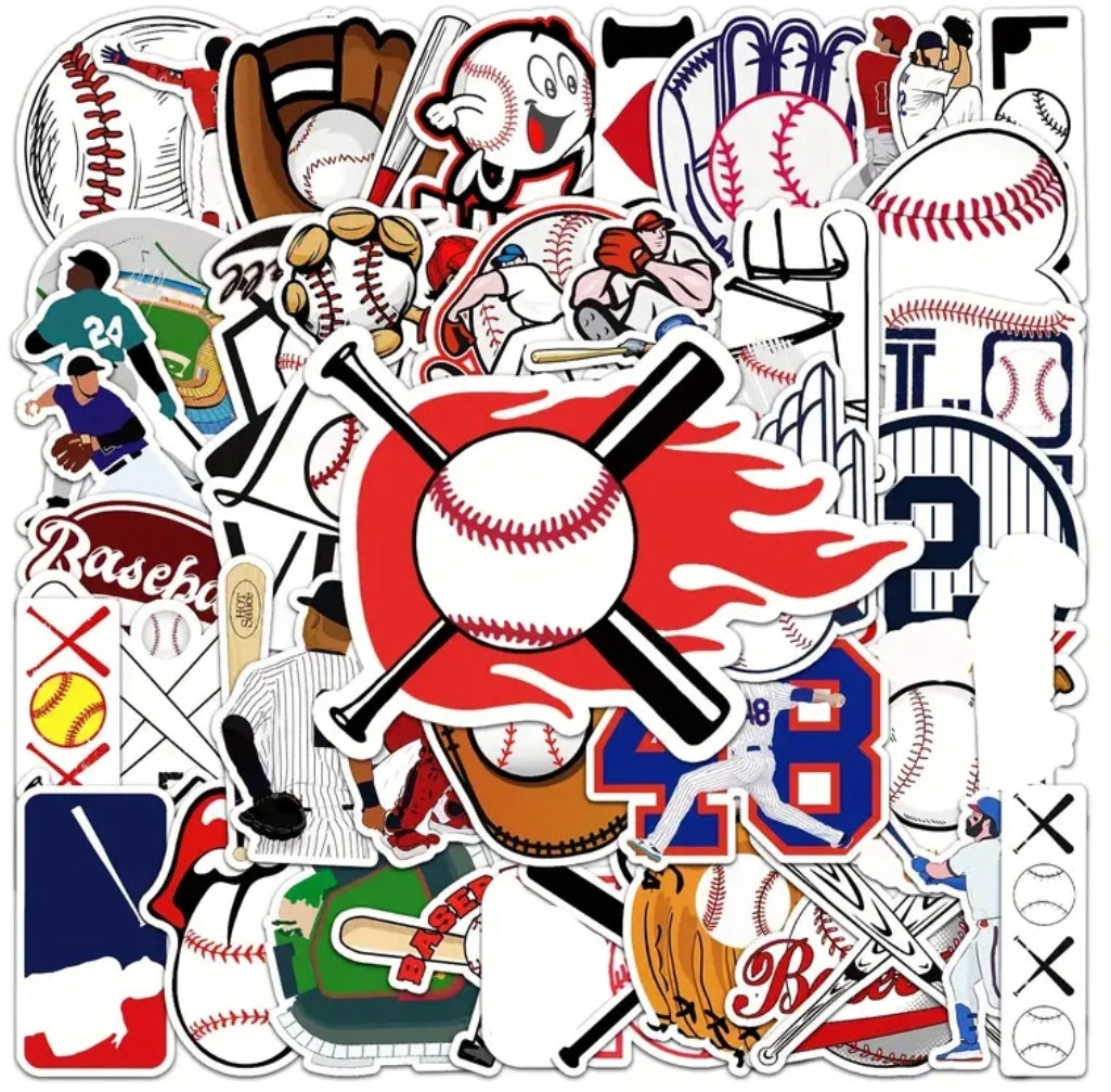 Take me out to the ball field sticker stash